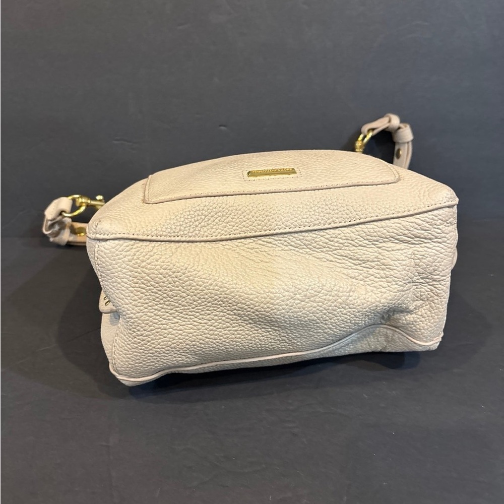 Rebecca Minkoff Darren Leather Shoulder Bag Pebbled Leather Cream Gold Hardware - Picture 7 of 13